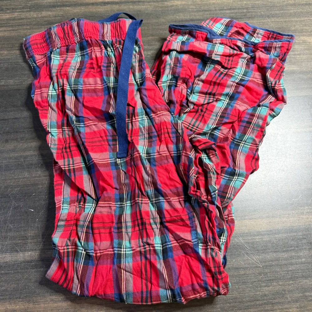 Victorias Secret Red Plaid Pajama Pants XS Sleepwear Drawstring Tartan Lounge